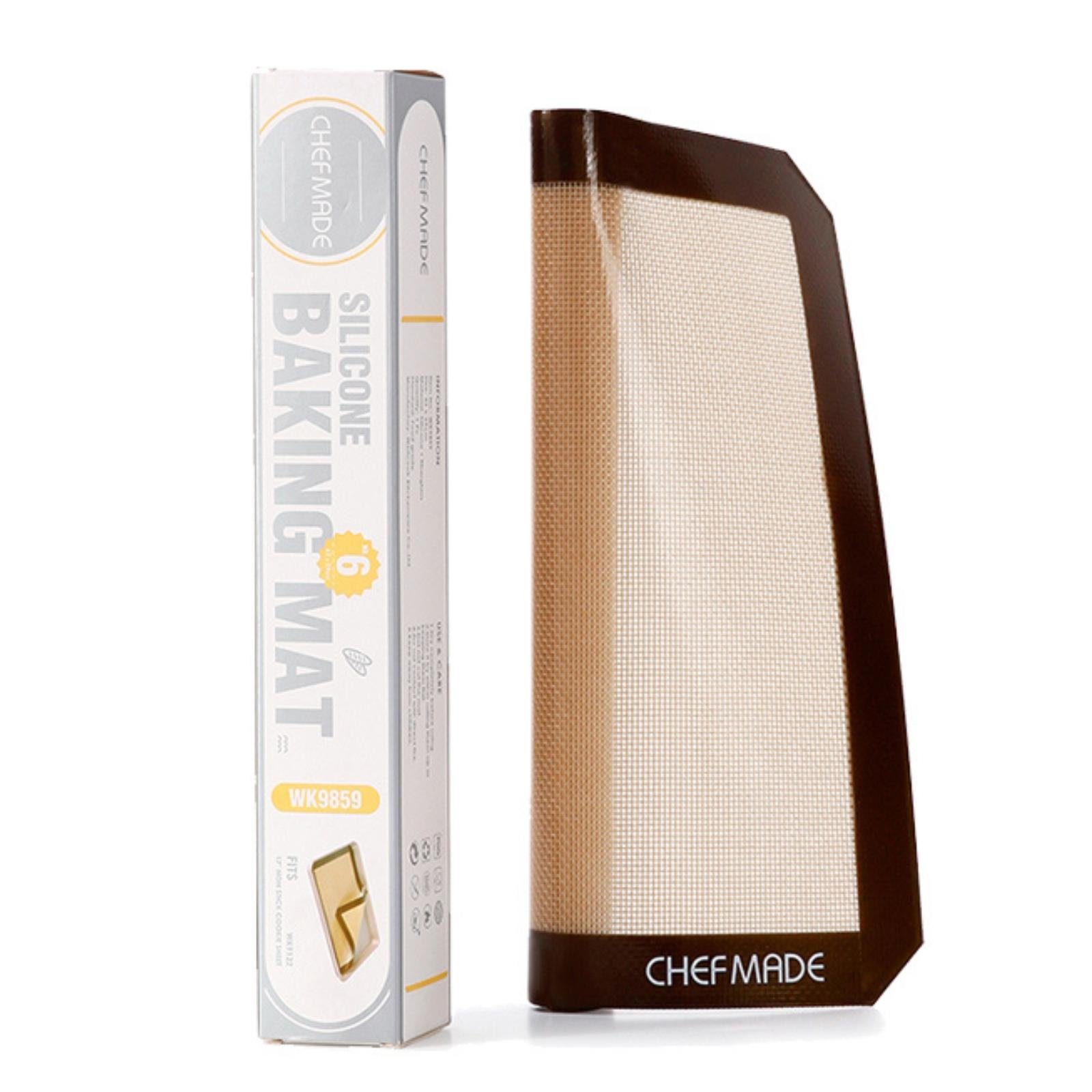 Chefmade Backmatte Ausrollmatte für Teig antihaft 42 cm, lebensmittelechtes Silikon (CHEFMADE, 42cm rechteckige Backmatte, 420x295mm, Silikon-Backmatte, Backmatte, Backunterlage, antihaft, Backzubehör, Dauerbackfolie, Grillmatte, 1-tlg., Premium), Ba