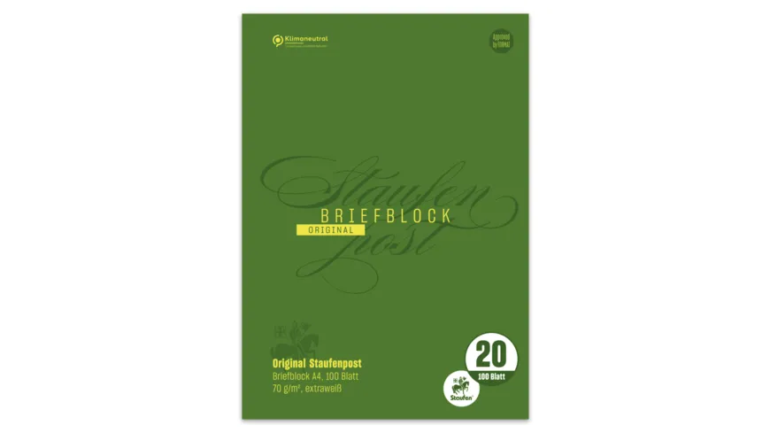 Staufen Briefblock A4 blanko 100 Blatt