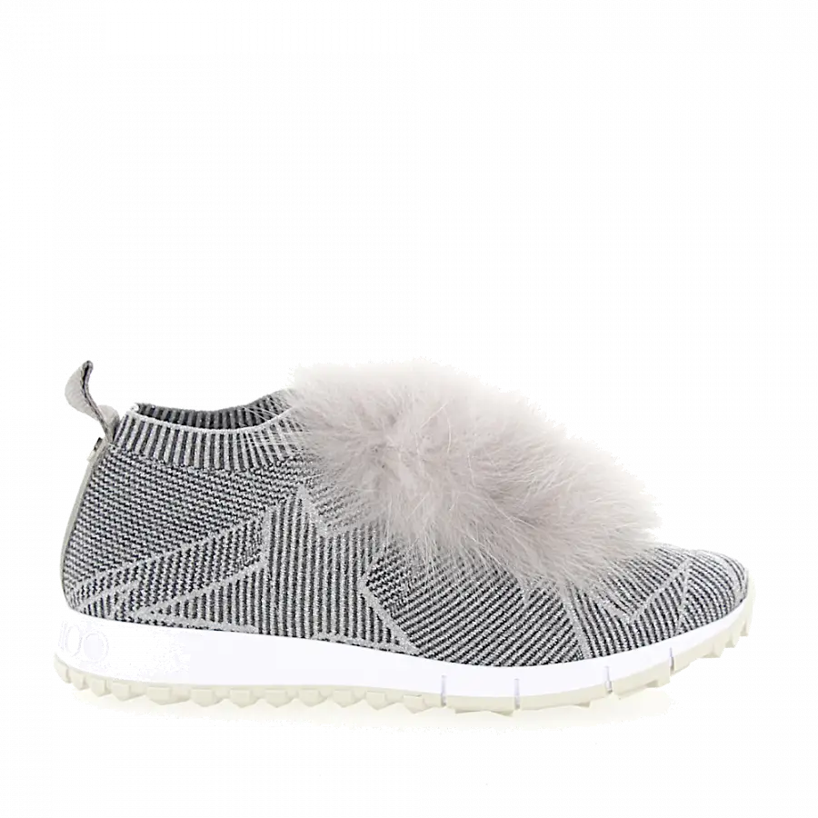 Jimmy Choo - Slip Ons NORWAY Logo silber - grau