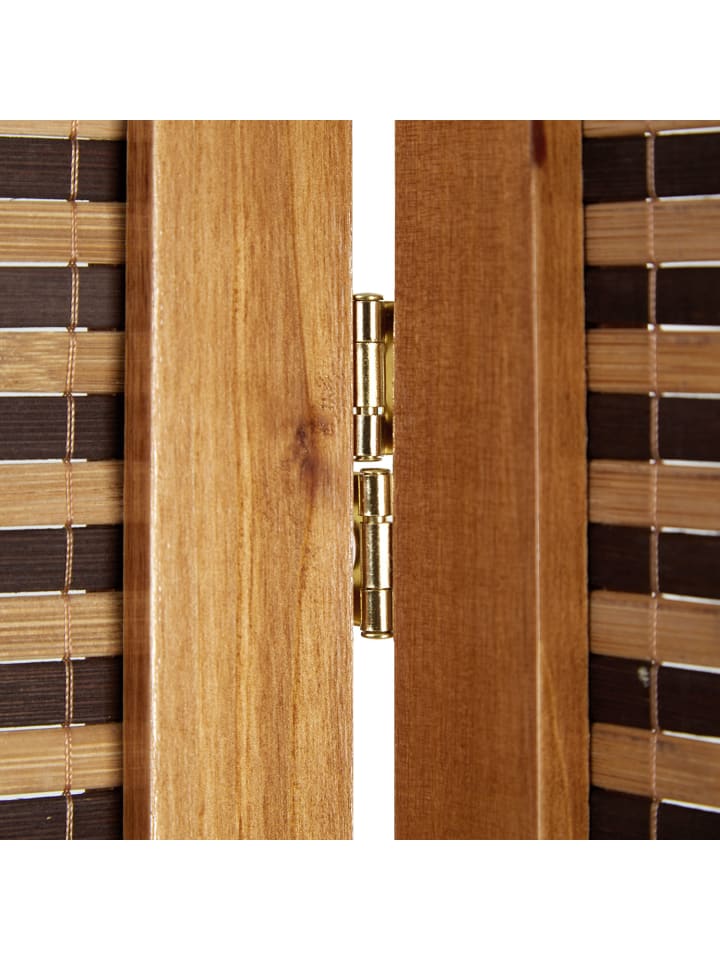 Homestyle4u 3-tlg. Paravent in Braun 132x175 günstig kaufen onesize