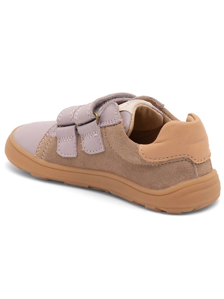 bisgaard Leder-Sneakers in Lila/ Hellbraun günstig kaufen