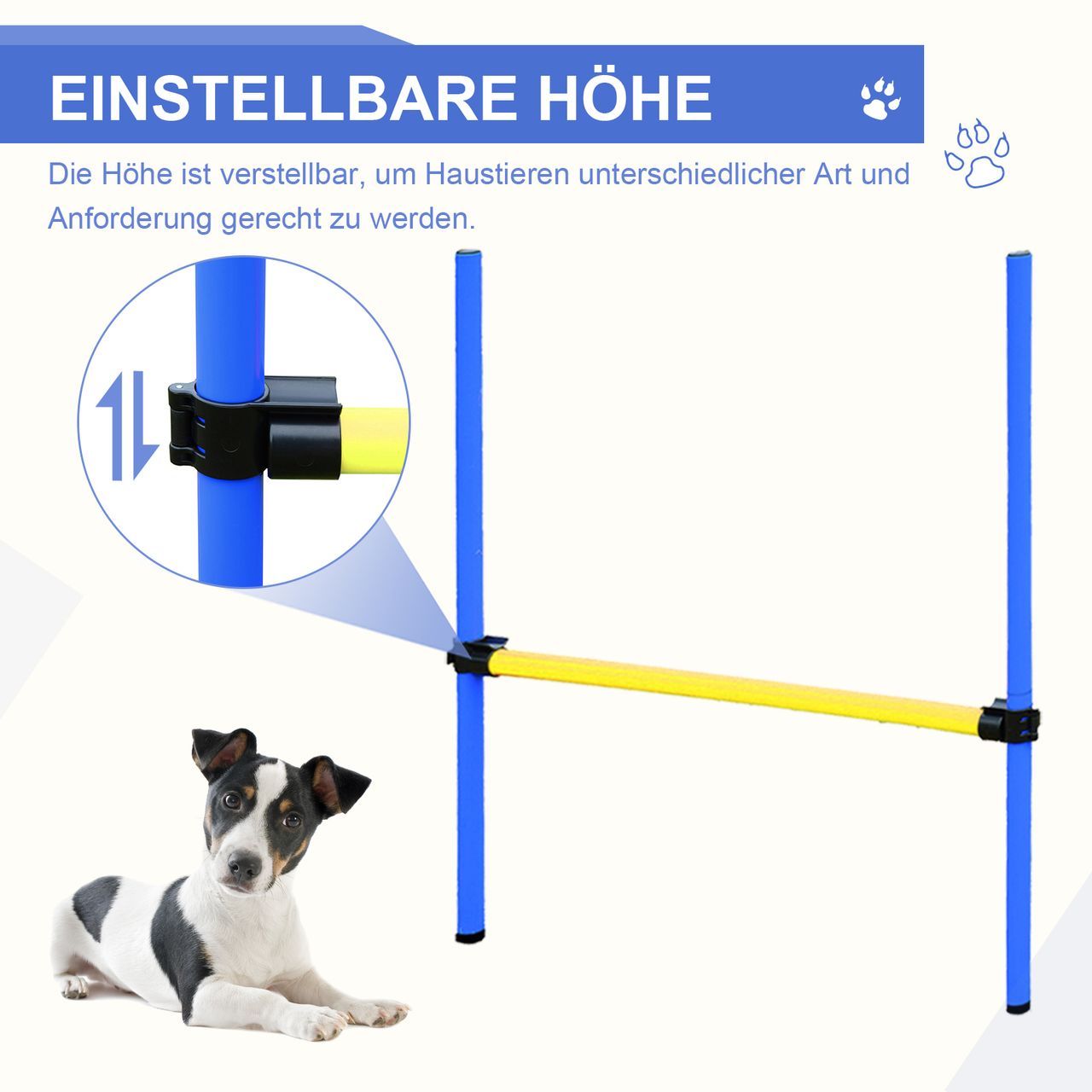 PawHut Hunde Agility Slalom Übung Hundesport Training Reifen Hürde Set 2 Modelle