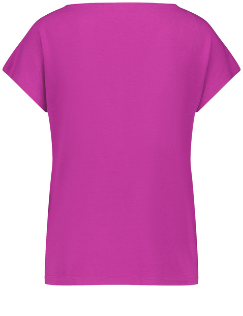 Figurumspielendes T-Shirt mit rundem Ausschnitt