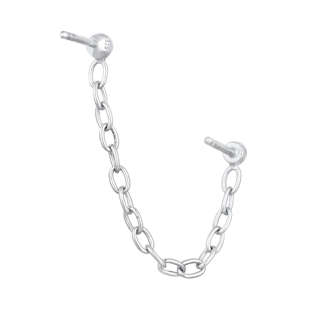 Elli Elli Boucles d'Oreilles Femmes clous d'oreilles chaîne avec cristal en argent ste Boucles d'oreilles