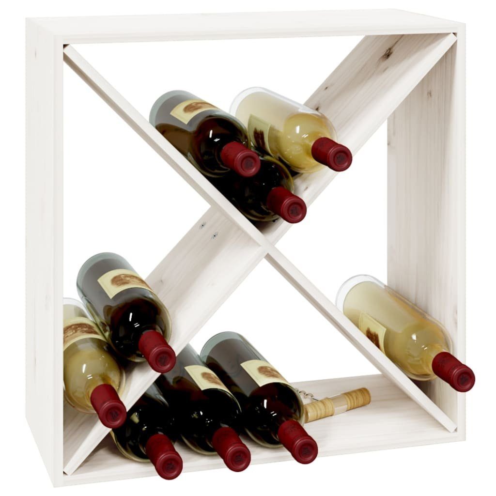 Tapferer Ping Weinregal Weinregal 62x25x62 cm Massivholz Kiefer, 1-tlg.