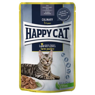 Sparpaket Happy Cat Pouch Meat in Sauce 24 x 85 g
