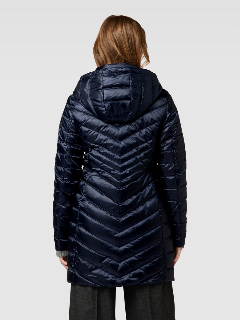 Daunenjacke mit Kapuze in dunkelblau