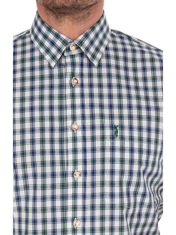 Almsach Karo-Hemd KU666LK-CO in blau günstig kaufen
