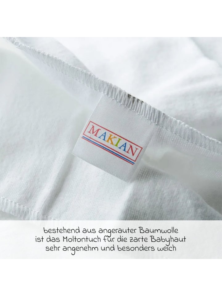 Makian Moltontuch 5er Pack 80 x 80 - Weiß in weiss günstig kaufen onesize