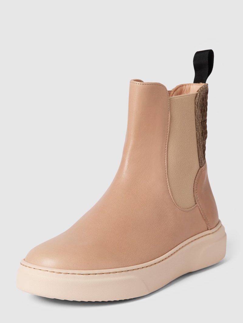 Chelsea Boots aus Leder in weiß