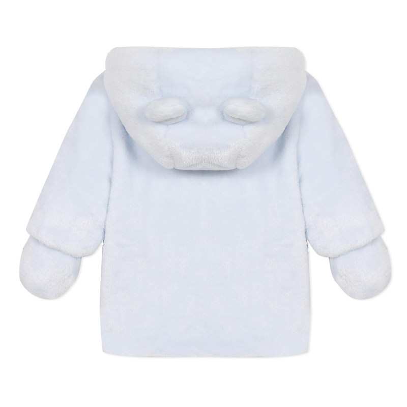 Manteau fausse fourrure bleu ciel naissance Absorba