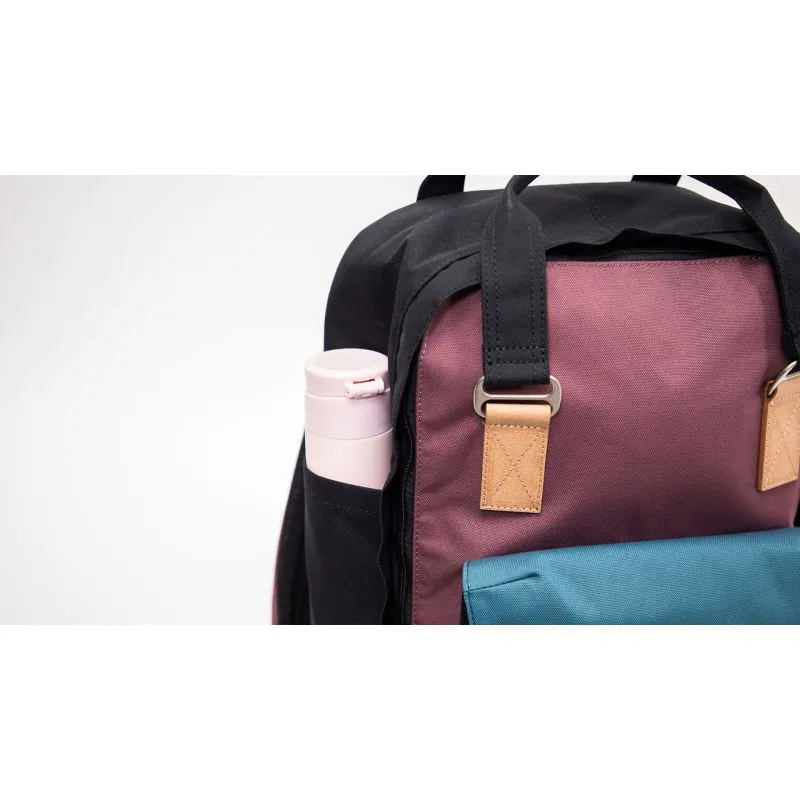Doughnut Macaroon Large Reborn Backpack - plum x denim
