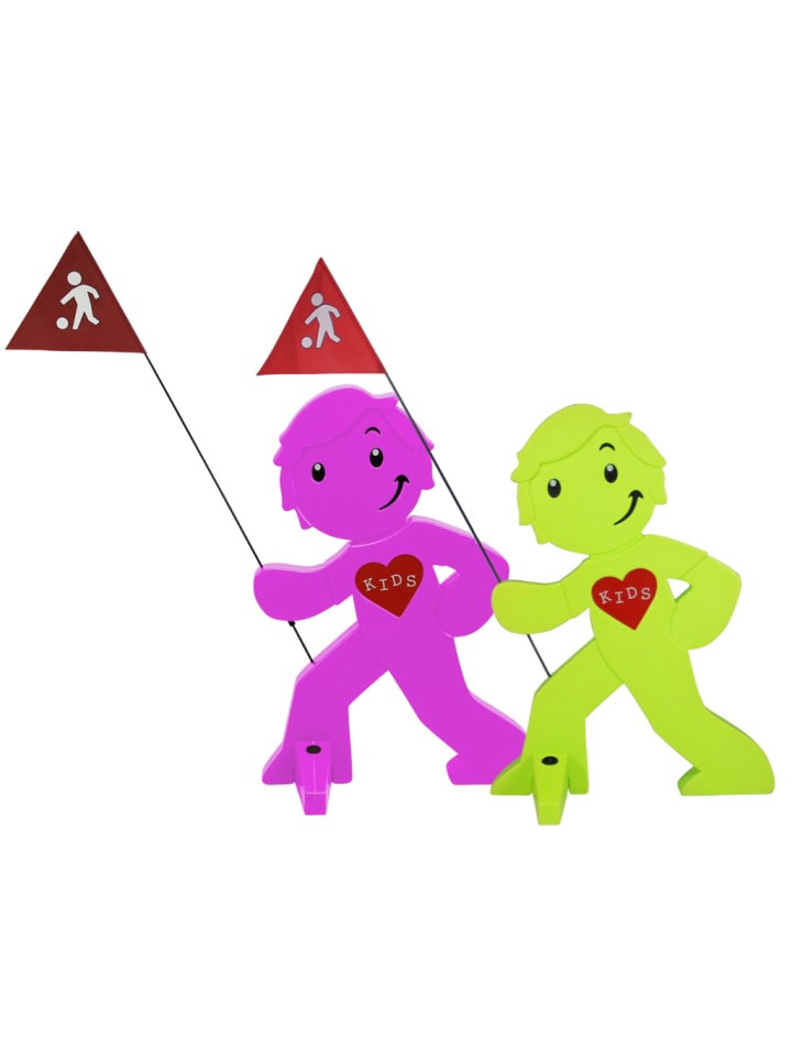 StreetBuddy StreetBuddy  Warnfigur für Kindersicherheit in Grün und Magenta. 2-er Pack günstig kaufen onesize