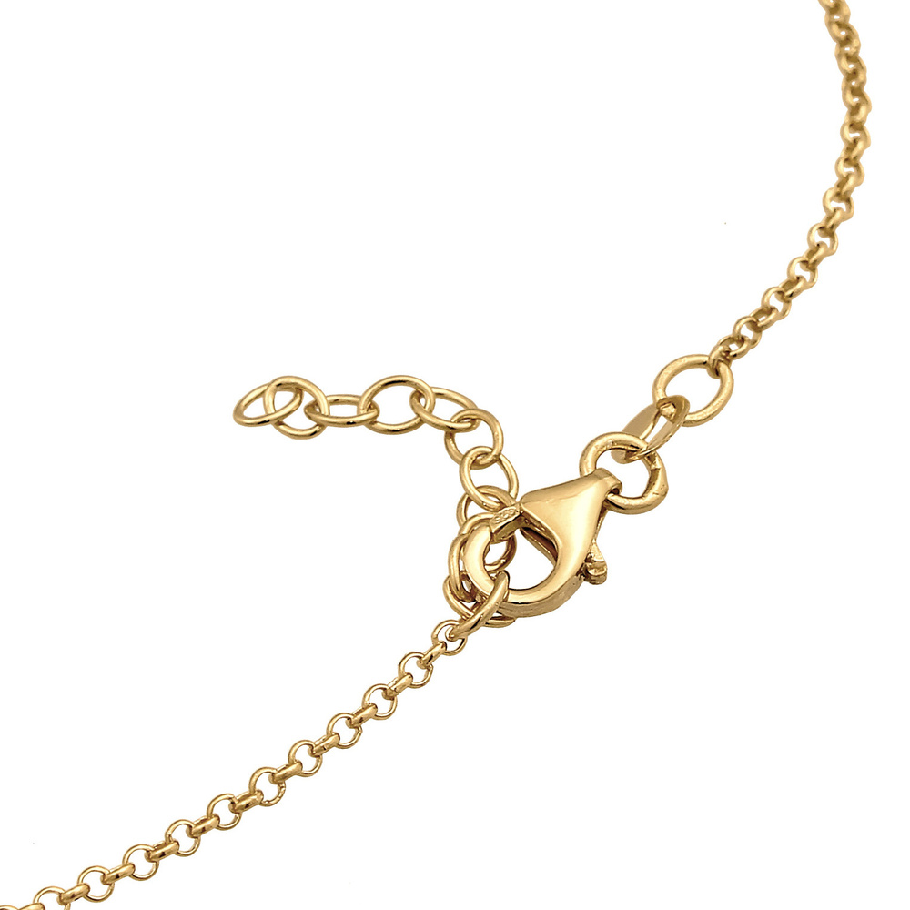 Elli Elli Bracelet de Cheville Coeur Bracelet Femme - (925/1000) Argent Bijoux