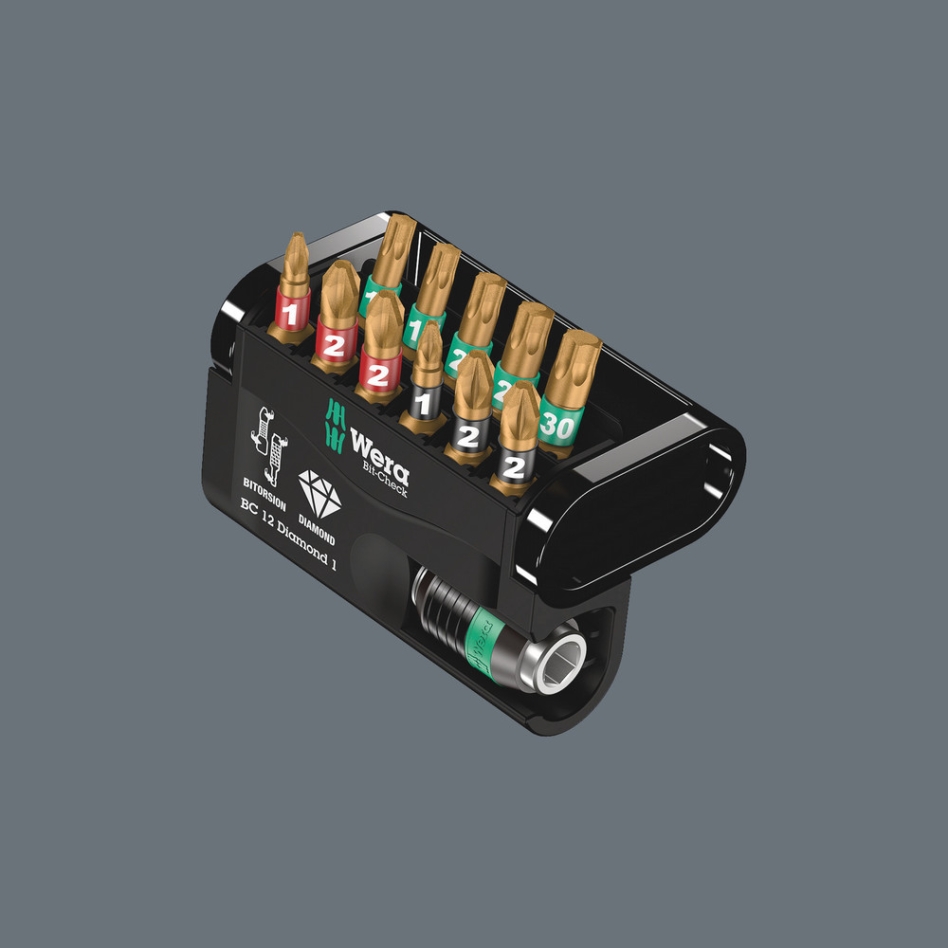 Wera 05136392001 Bit-Check 12 Diamond 1 SB, 12-Delig