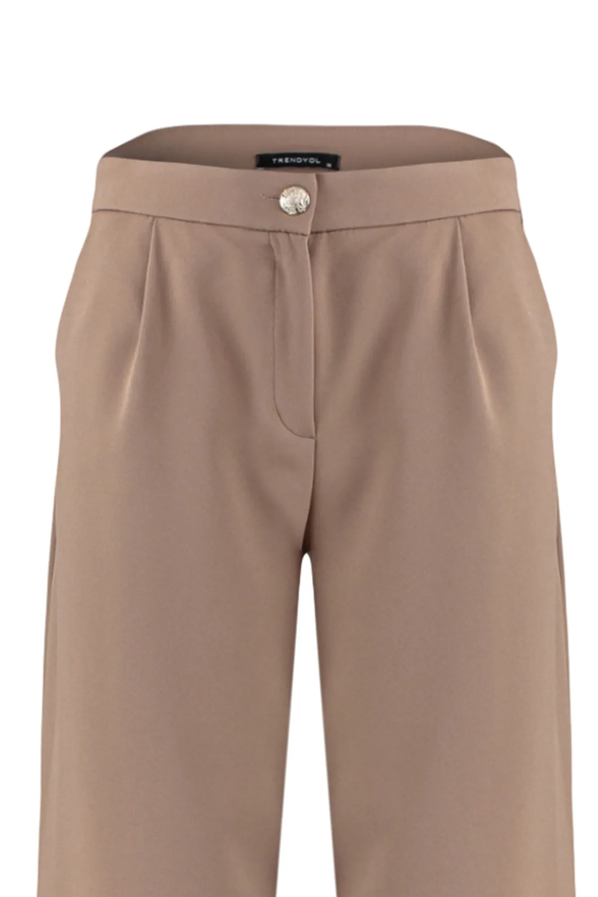 Trendyol Collection  Nerzfarbene Webhose mit hoher Taille TWOAW23PL00134