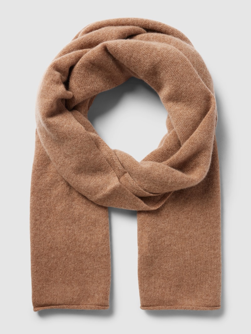 Strickschal aus Kaschmir in camel meliert