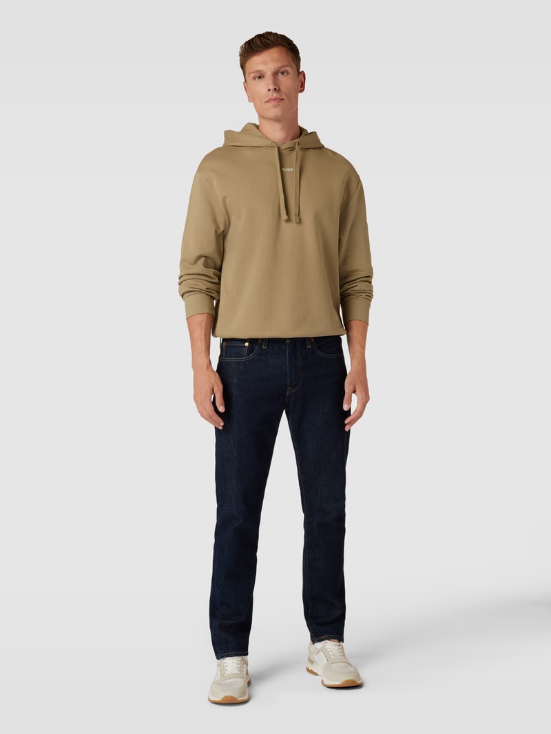 Hoodie mit Label-Print Modell 'Dapo' in camel
