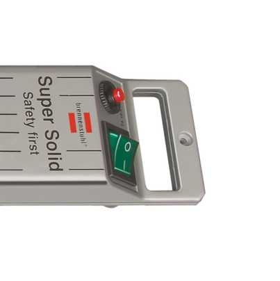 Regleta de enchufes Brennenstuhl 1153340115 Super-Solid-Line de 5 vías, color plata, 2,5 m, H05VV-F 3G1.5