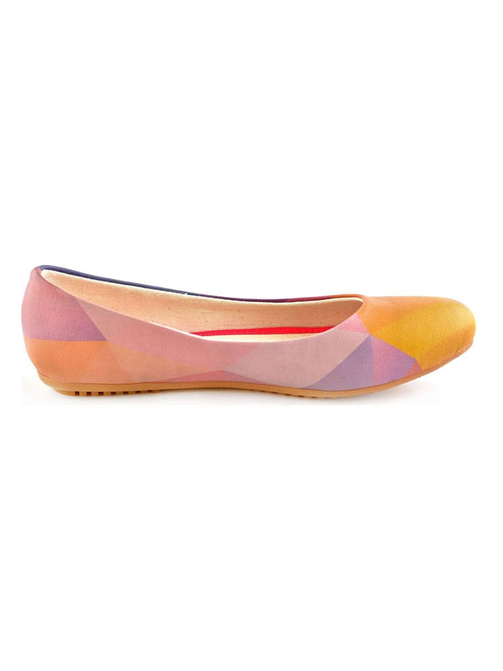 Goby Leder-Ballerinas in Bunt günstig kaufen