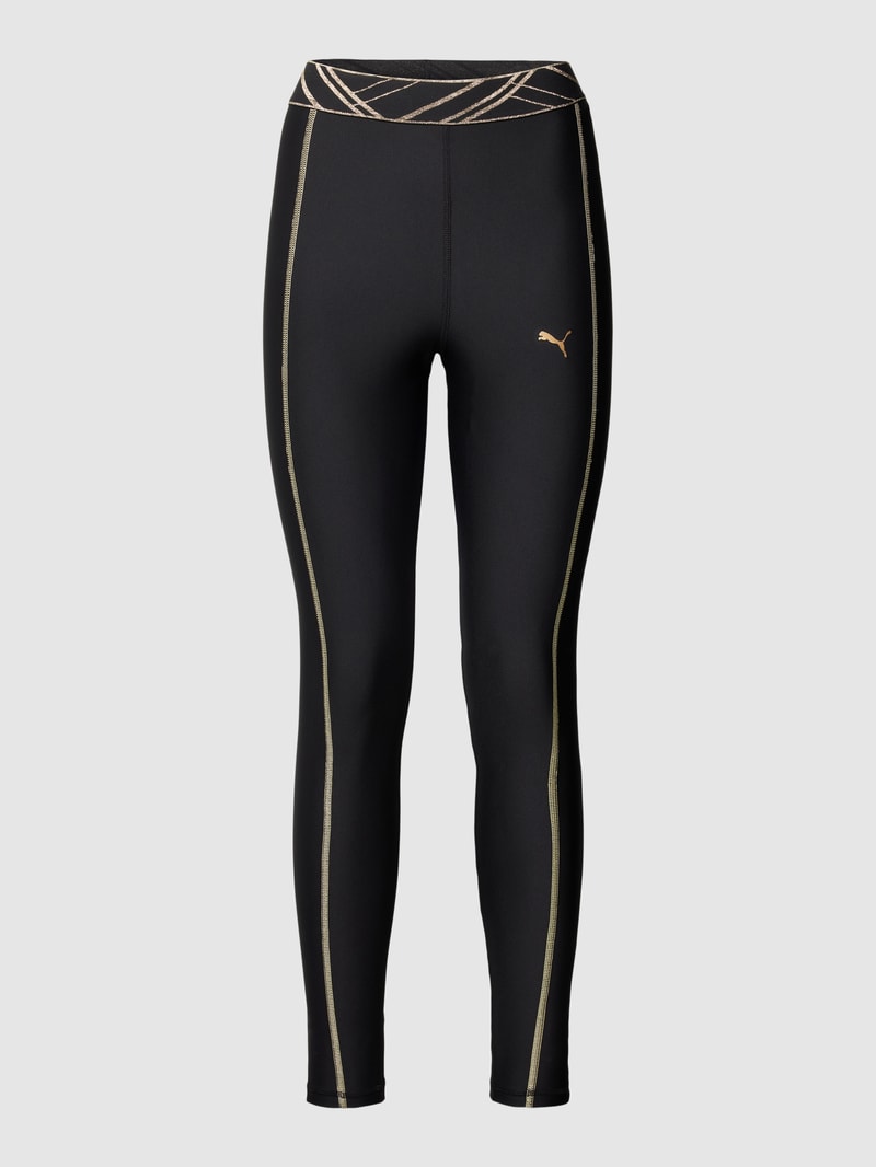 Leggings mit Logo-Print in schwarz