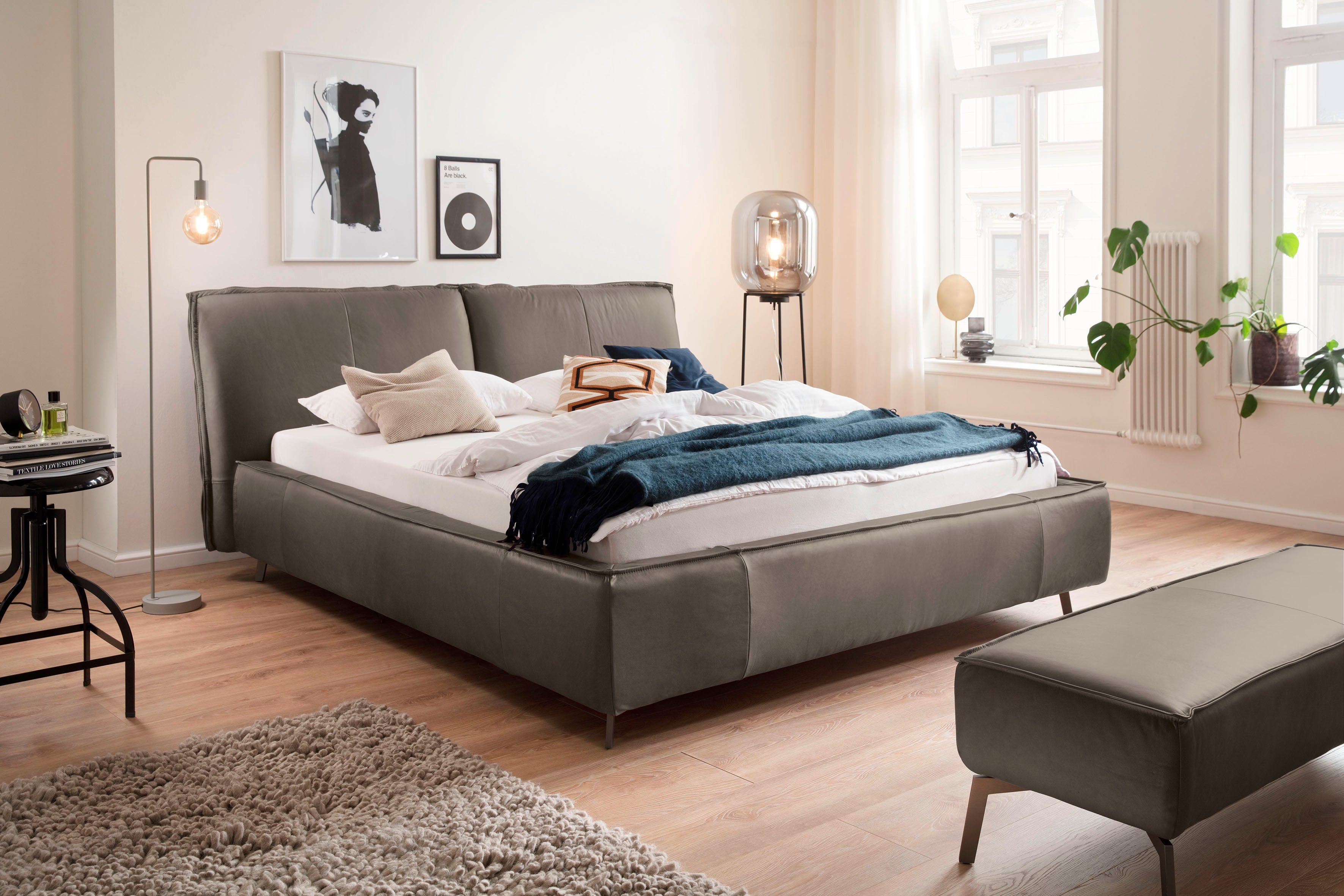 3C Candy Polsterbett Tramonto, mit Biese, Kopfteil, belastbar bis 260 kg, auch in Überlänge 220 cm