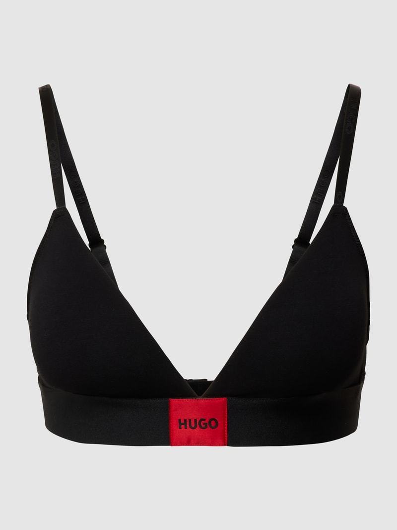 Triangel-BH mit Label-Patch Modell 'Triangle Red Label' in schwarz