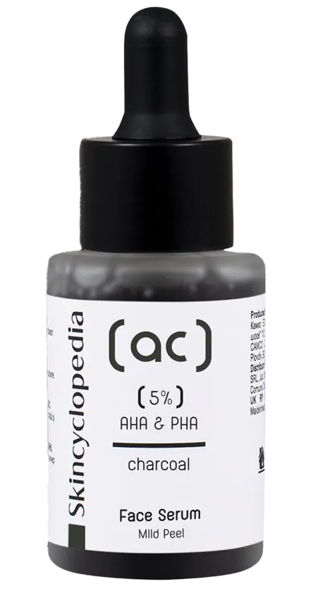 Skincyclopedia serum za lice s 5% AHA + PHA kompleksom i aktivnim ugljem