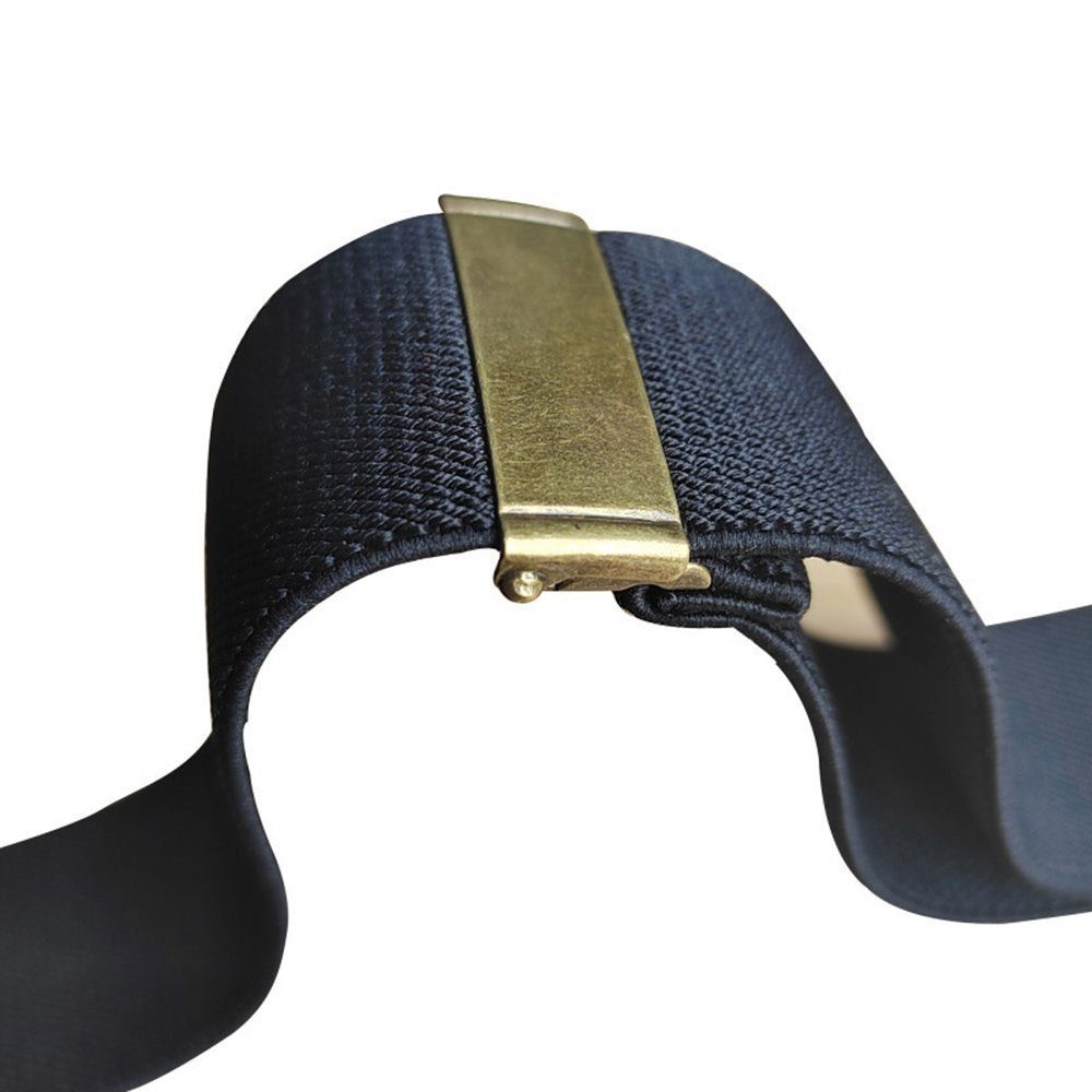 Gold Crest Hosenträger Hosenträger Unisex mit 4 starken Clips elastisch einstellbar Länge (1-St)