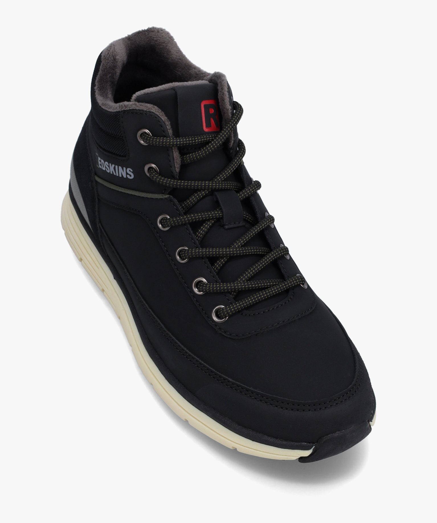 Boots Garçon unis à lacets et semelle contrastée – Reds... noir | GEMO