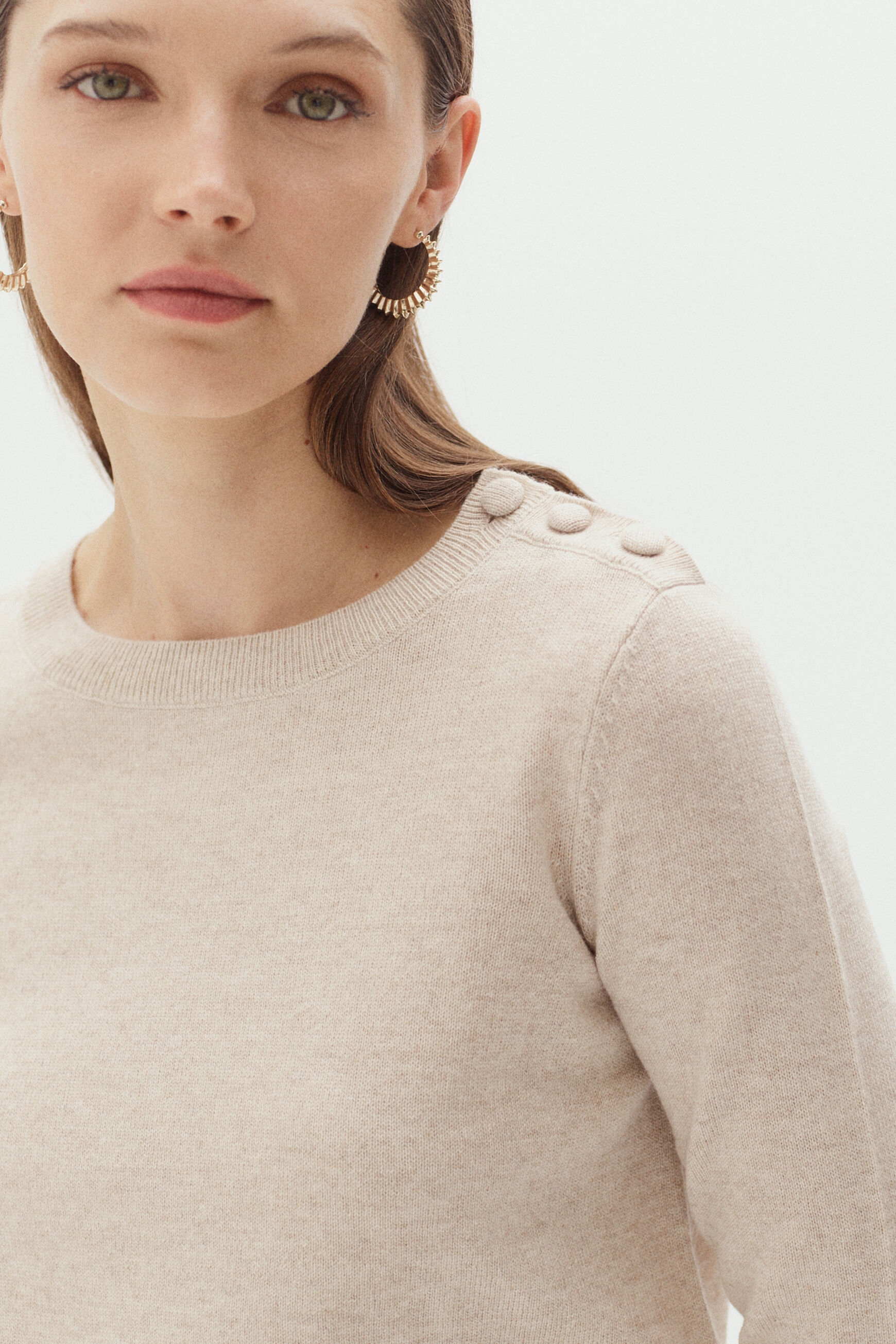 pull anya beige femme