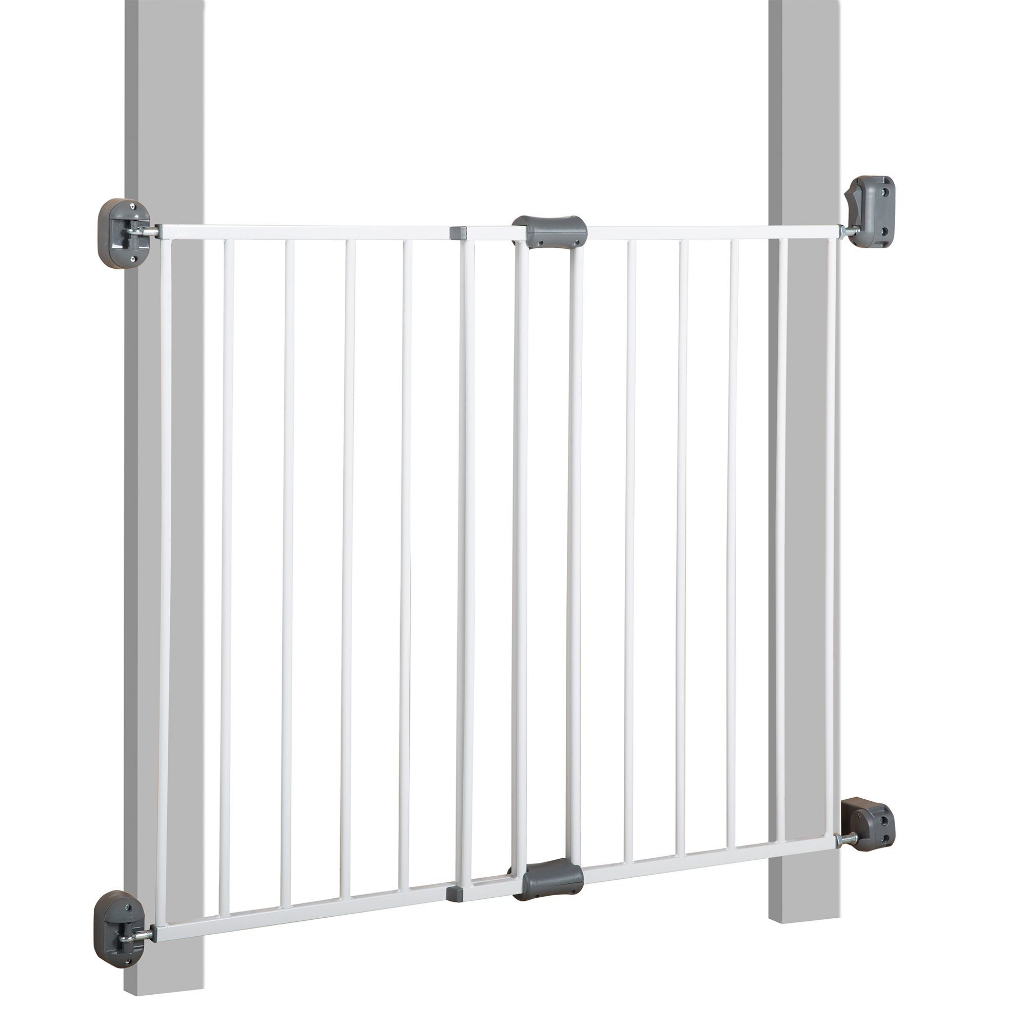 roba® Türschutzgitter Easy Step, Metall Schutzgitter weiß, extra hoch, variable Breite 60 - 97 cm