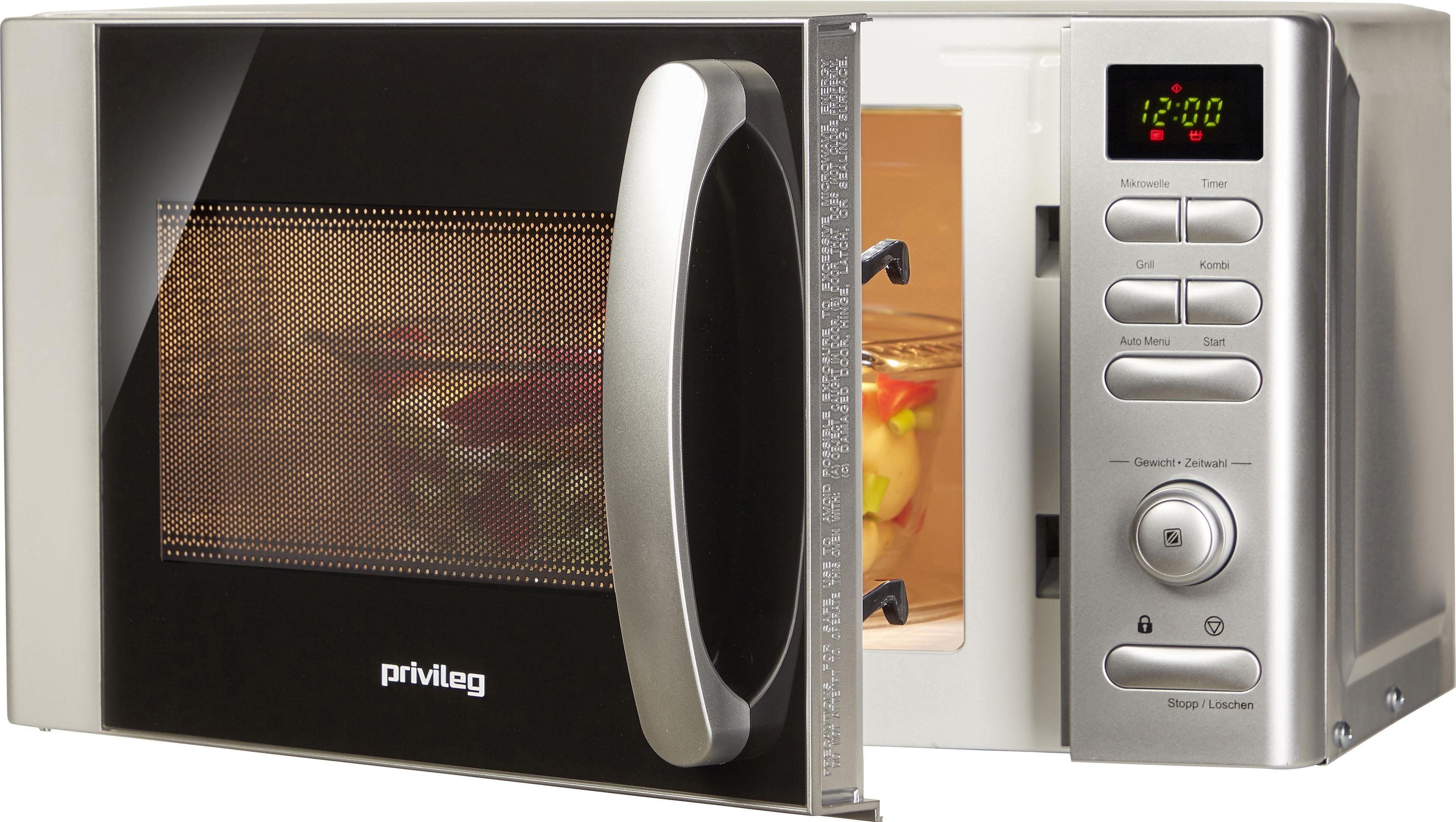Privileg Mikrowelle 22875556, Grill, 17 l, mit 9 Automatikprogrammen