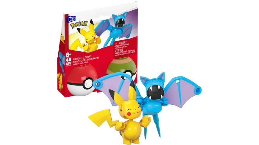 MEGA Pokémon POKÉ BALL COLL. (COLL. OF 3) - PIKACHU AND ZUBAT (OS)