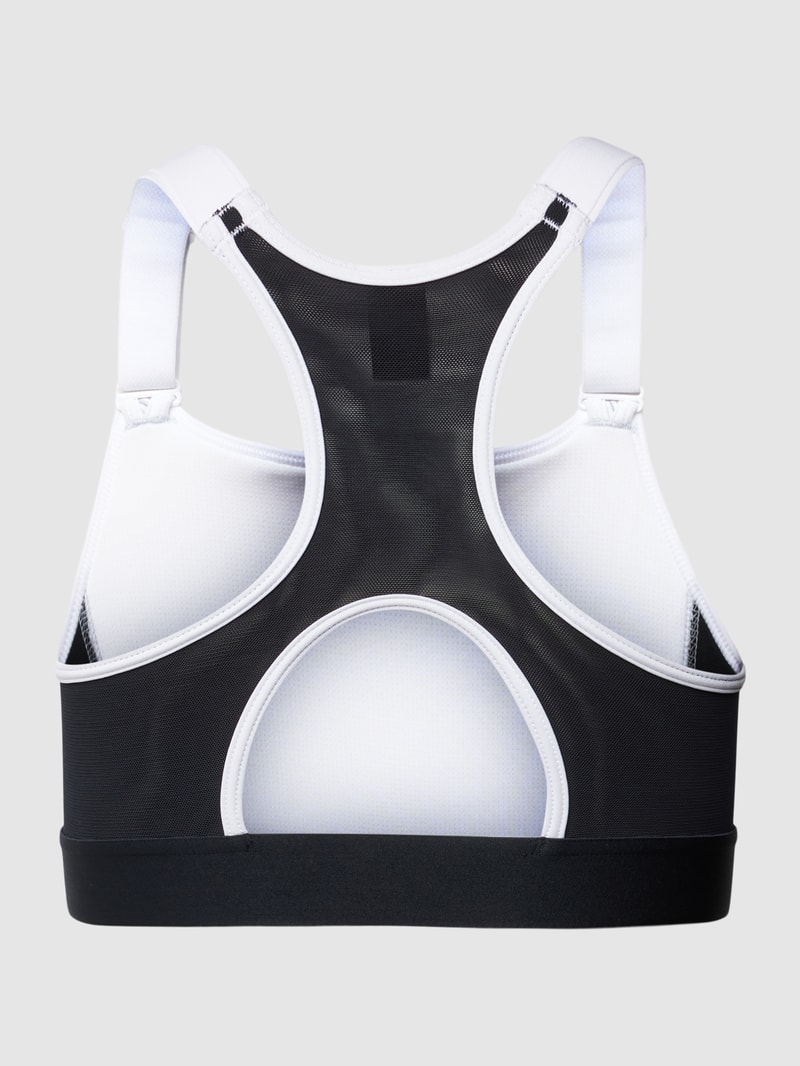 Bralette mit Label-Print in schwarz