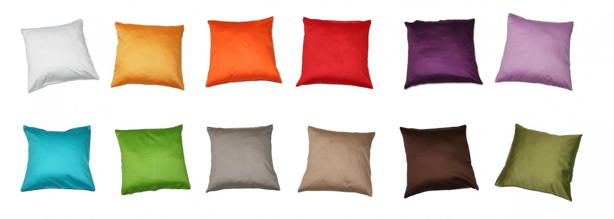 Kinzler Baumwoll-Satin Kissenhülle Uni 2x 40/40 cm, Farbe grün