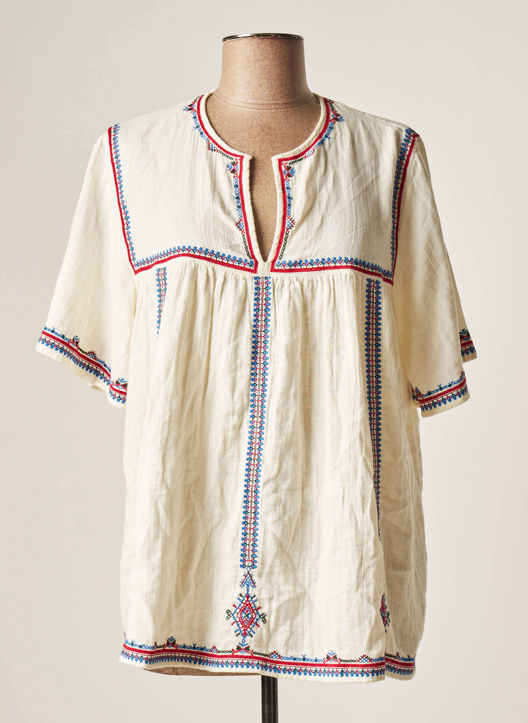 Mango Tuniquemanchecourte Femme couleur beige