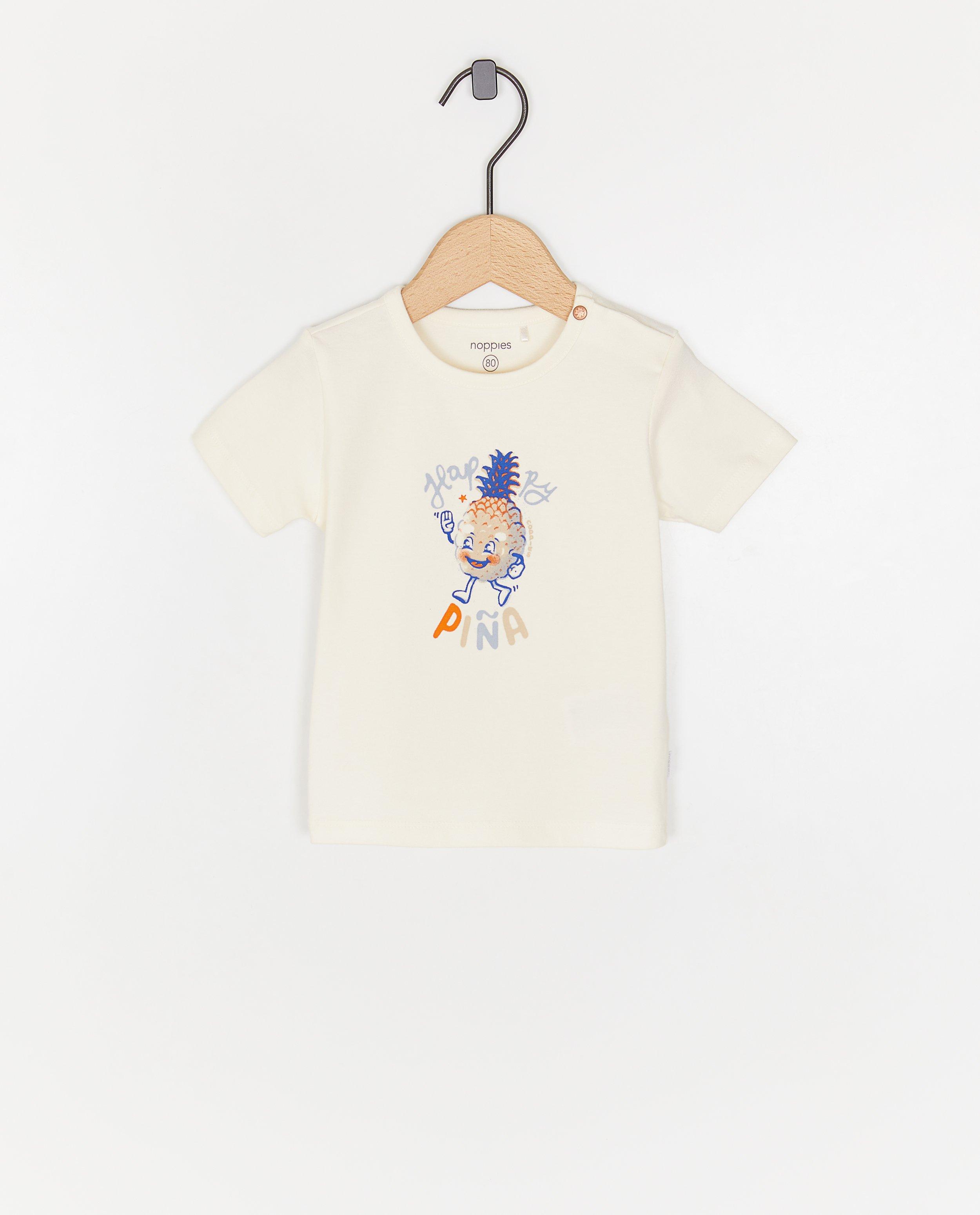 Noppies t-shirt med ananastryck vit