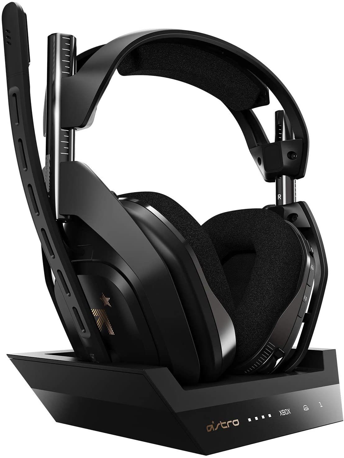 ASTRO Gaming A50 7.1 Surround Atmos Kopfhörer Xbox PC Schwarz Gold Bluetooth-Kopfhörer