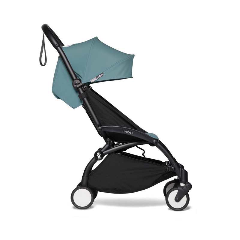 Poussette yoyo2 4 roues châssis noir assise 6+ aqua Babyzen