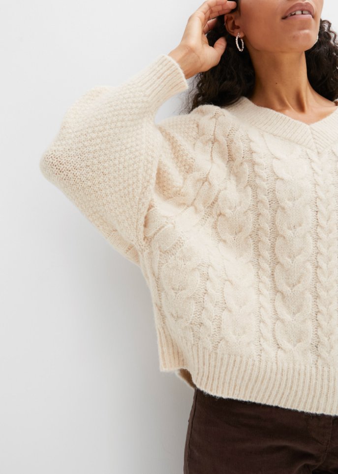Pullover mit Zopfmuster