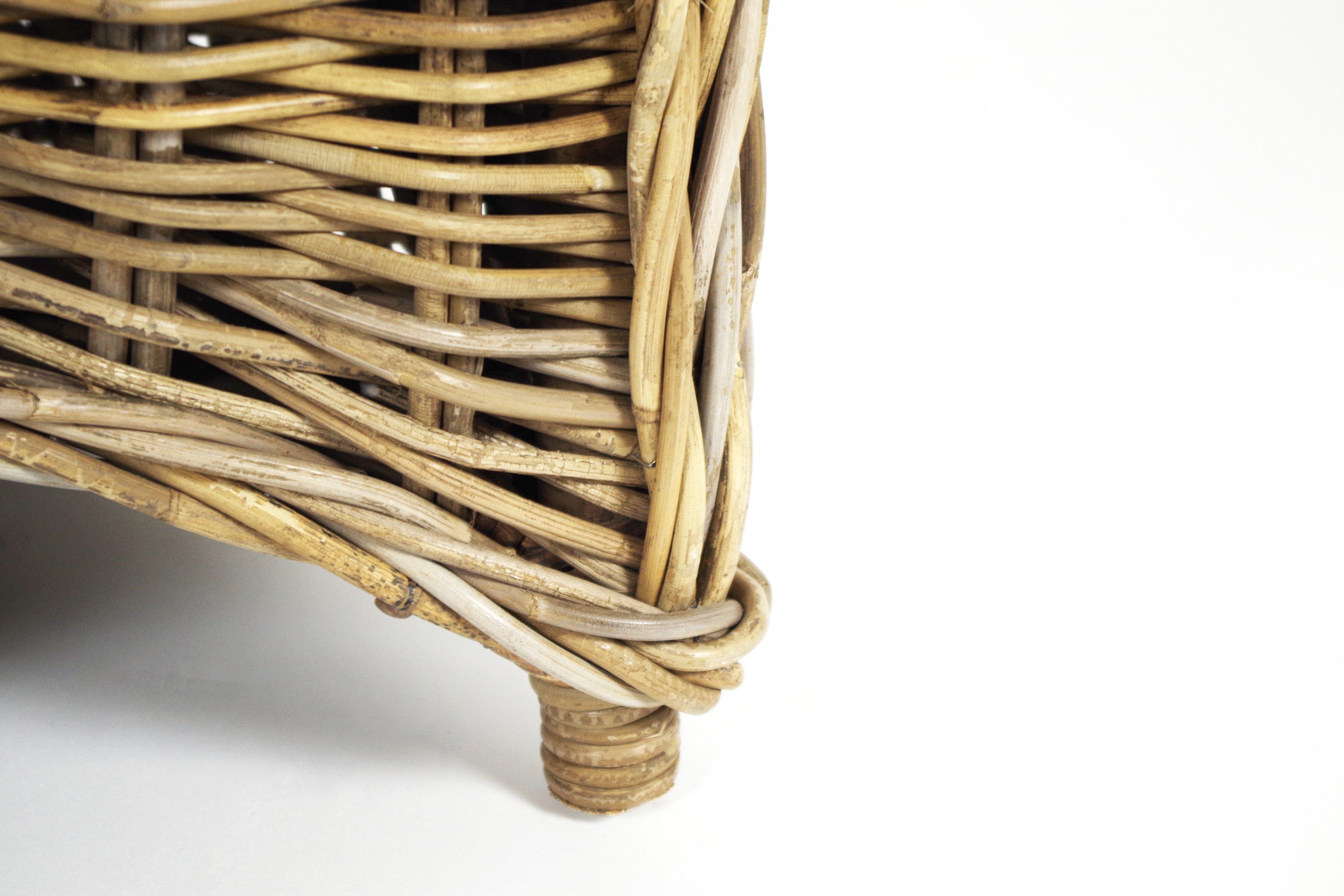 Kobolo Rattanstuhl BOSTON NEW Sessel aus Rattan grau (kubu grey)