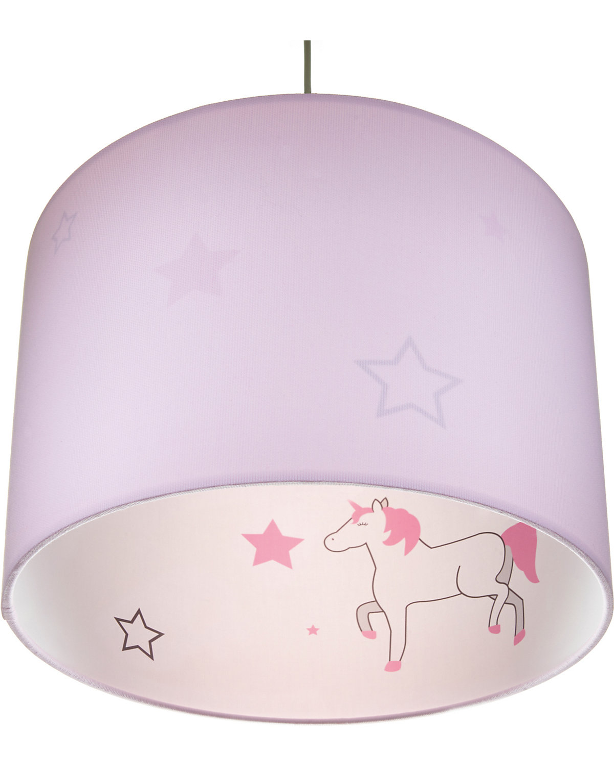 Hängelampe Einhorn, Silhouette, rosa,  1-flg.