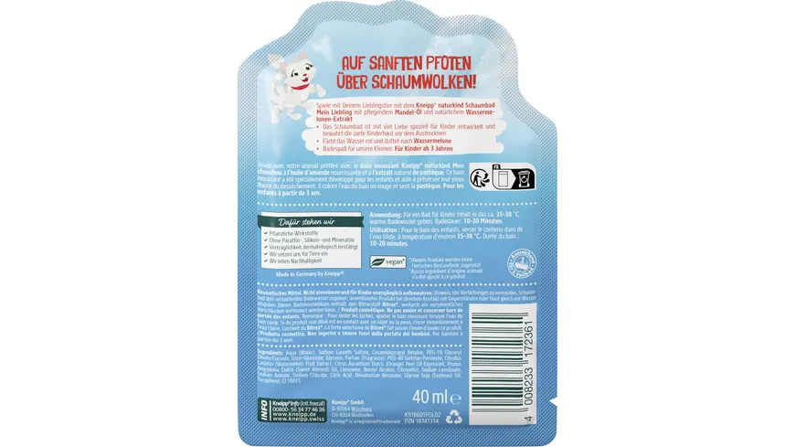 Kneipp naturkind Mein Liebling Schaumbad 40 ml