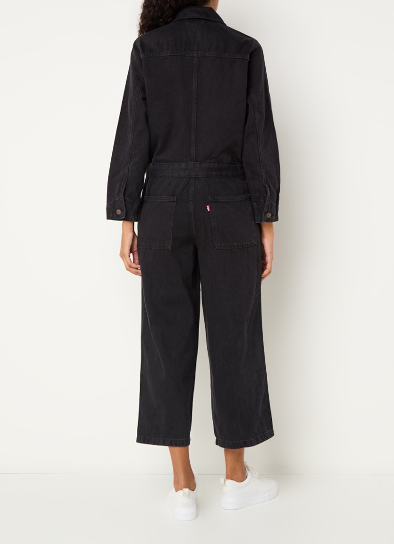 Levi's Wide leg cropped denim jumpsuit