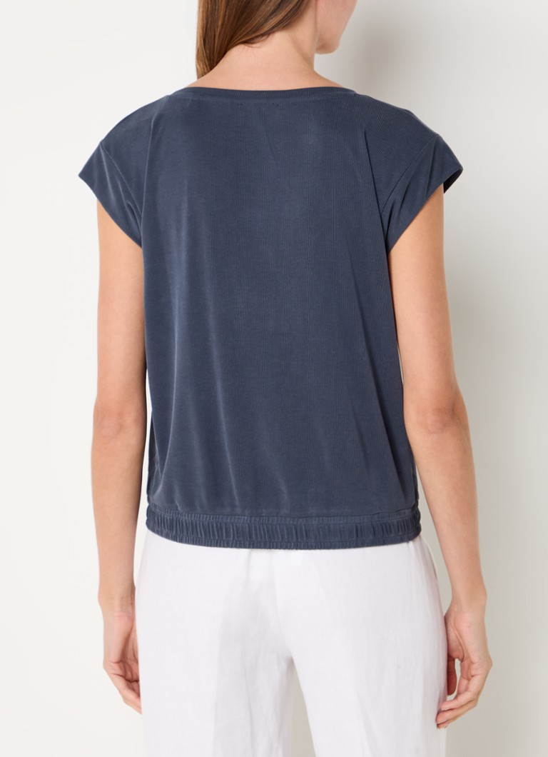 OPUS Sonsai top with rib structure and stretch