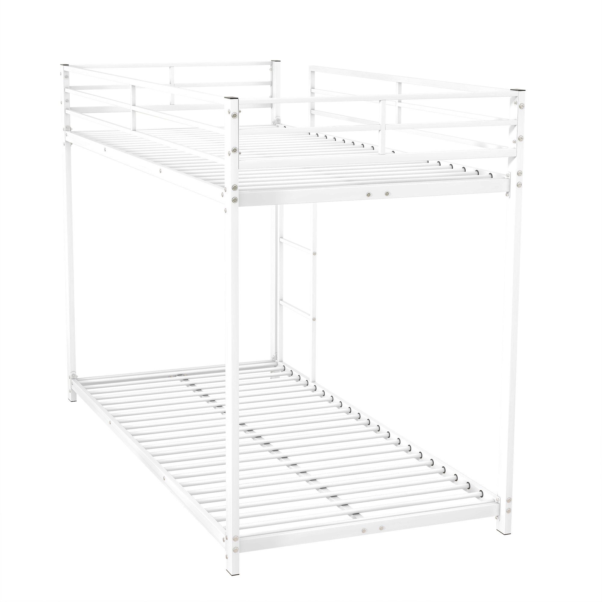 HAUSS SPLOE Etagenbett Etagenbett Metallbett Kinderbett Hochbett Bettrahmen Einzelbett (90*200 cm, Eisenetagenbetten in klassischer Form), ohne Matratze