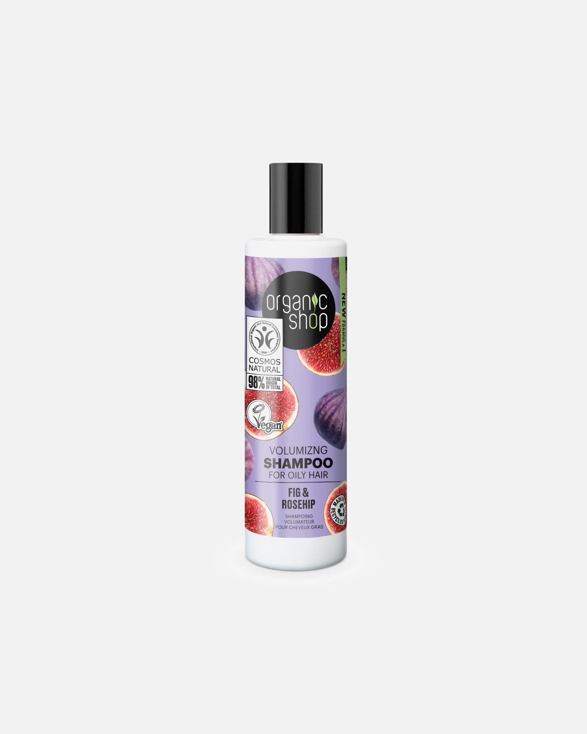 Organic Shop sampon zsíros hajra fügével és csipkebogyóval, vegán és természetes