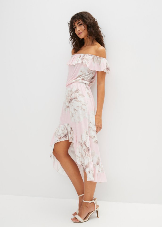 bedrucktes Vokuhila-Kleid