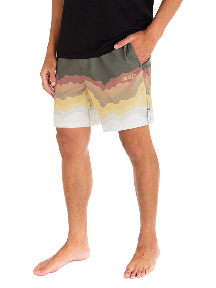 Hurley Badeshorts in Khaki/ Bunt günstig kaufen